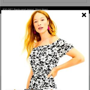 Loft Shimmer Floral Off The Shoulder Maxi Dress